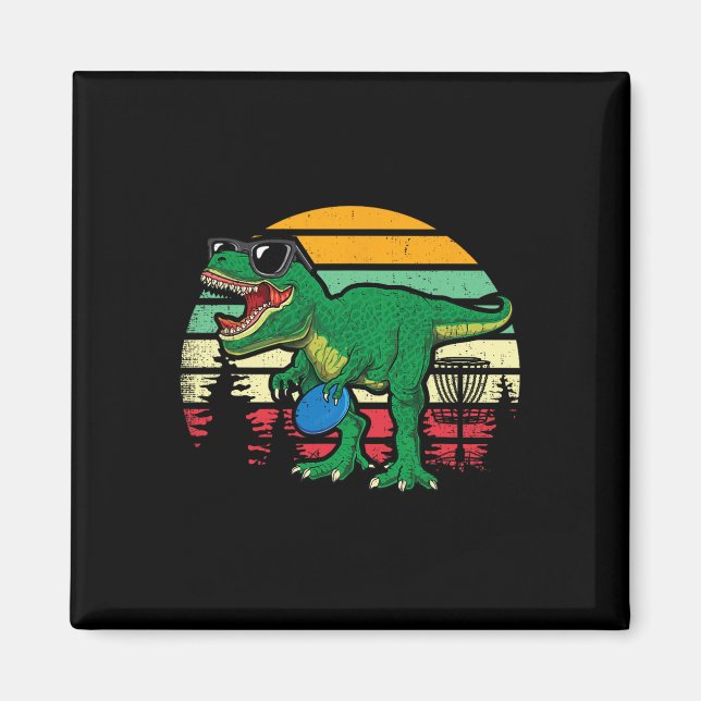 Frisbees Dino Söt T Rex Dinosaurie Barn Pojkar Ski Magnet (Framsidan)