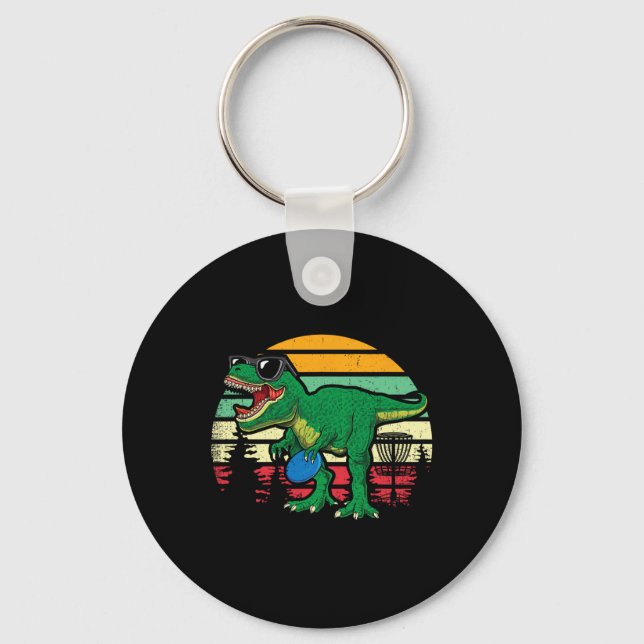Frisbees Dino Söt T Rex Dinosaurie Barn Pojkar Ski Nyckelring (Framsida)