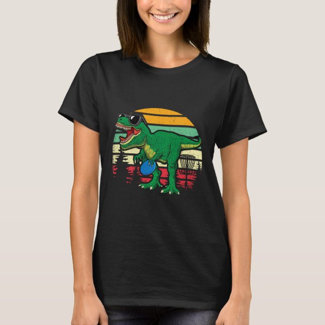 Frisbees Dino Söt T Rex Dinosaurie Barn Pojkar Ski Shirt (Framsida)