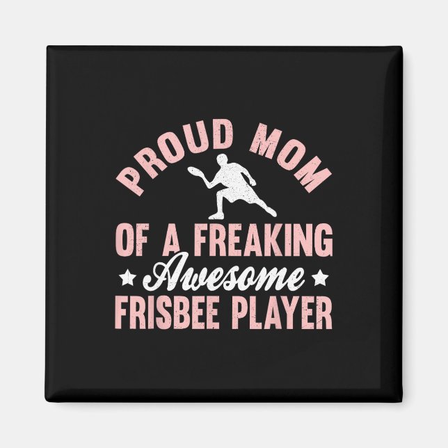 Frisbeespelare Ultimate Frisbee Disc Golf Mamma Ma Magnet (Framsidan)