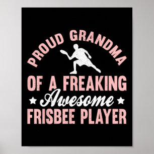 Frisbeespelare Ultimate Frisbee Discgolf Mormor Poster
