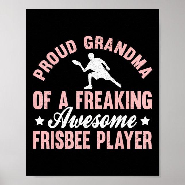 Frisbeespelare Ultimate Frisbee Discgolf Mormor  Poster (Framsidan)