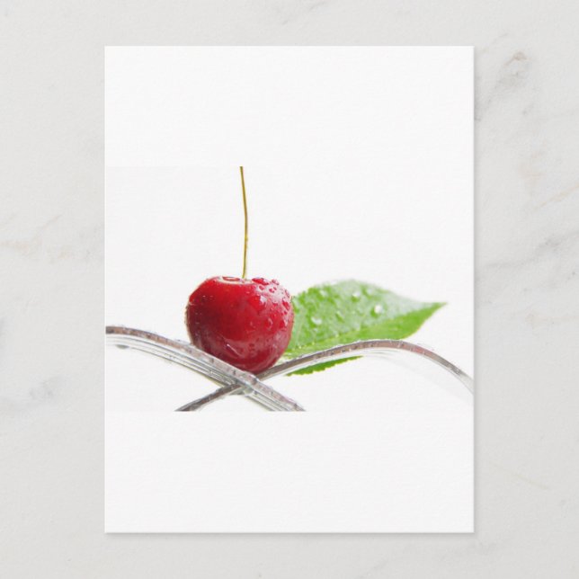 Frische rote Kirschen Gourmet Zauber Vykort (Framsida)