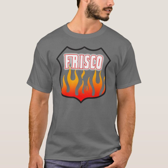 Frisco avfyrar tee shirt (Framsida)