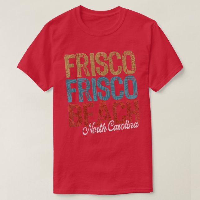 Frisco Beach North Carolina HIBISCUS SCRIPT Tre T Shirt (Design framsida)