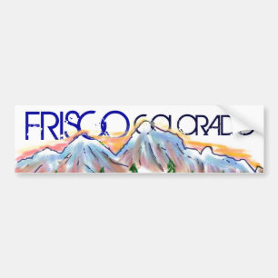 Frisco Colorado konstnärligt bergsdekal Bildekal