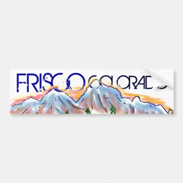 Frisco Colorado konstnärligt bergsdekal Bildekal (Framsidan)