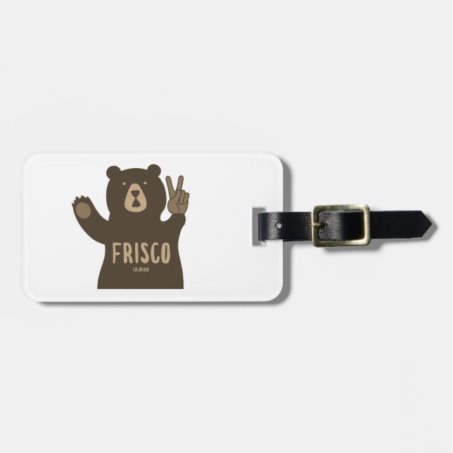 Frisco Colorado Peace Bear Bagagebricka (Horisontell Framsida)