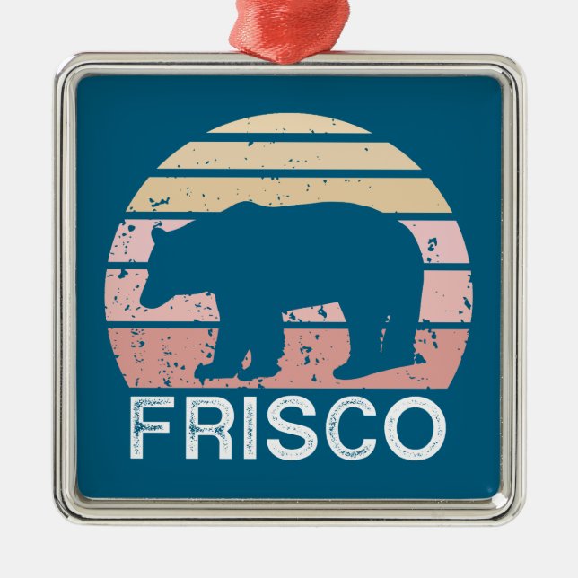 Frisco Colorado Retro Bear Julgransprydnad Metall (Framsidan)
