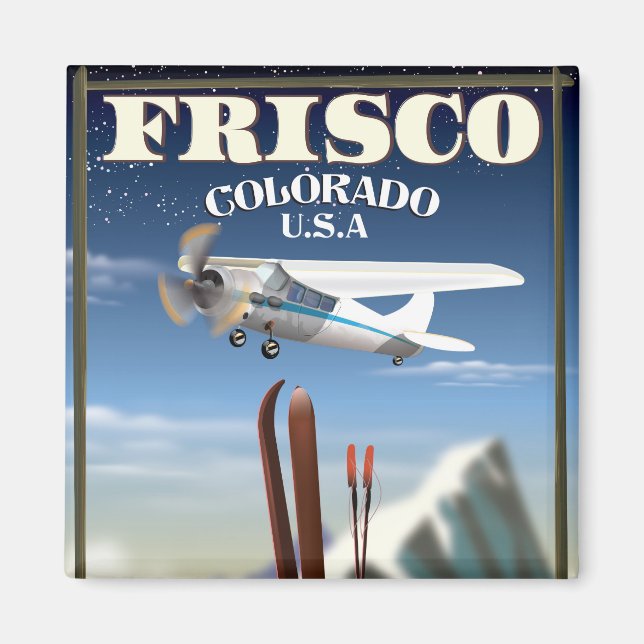 Frisco Colorado USA-reseaffisch Magnet (Framsidan)