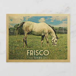Frisco Texas Horse Farm-Vintage resor Vykort