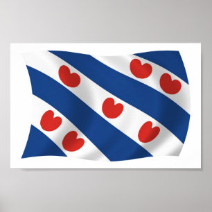 Friser Flagga Affisch Print