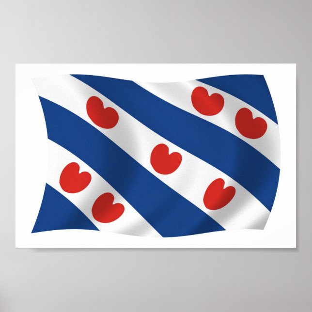 Friser Flagga Affisch Print (Framsidan)
