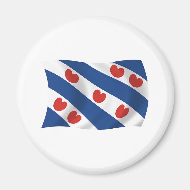 Frisernas flaggmagnet magnet (Framsidan)