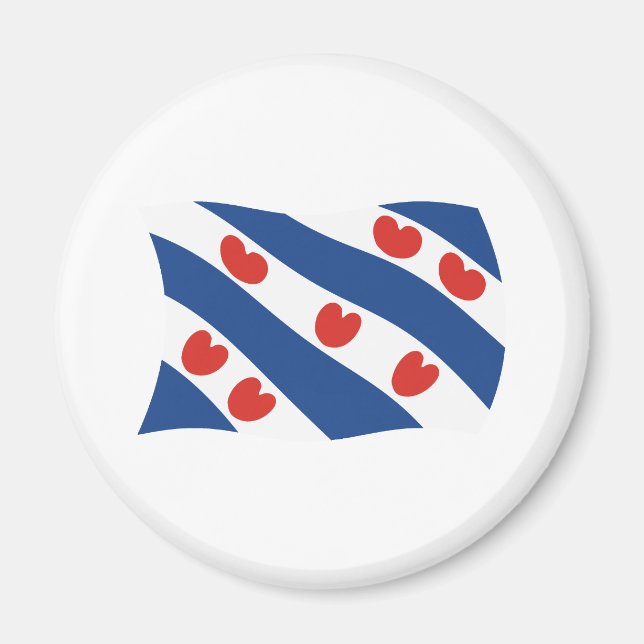 Frisernas flaggmagnet magnet (Framsidan)