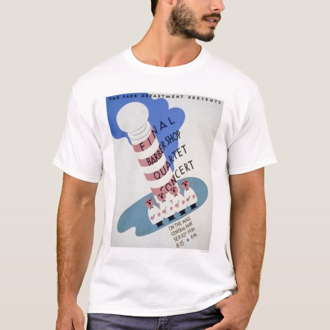 Frisersalongkvartett 1936 WPA Tee Shirt (Framsida)
