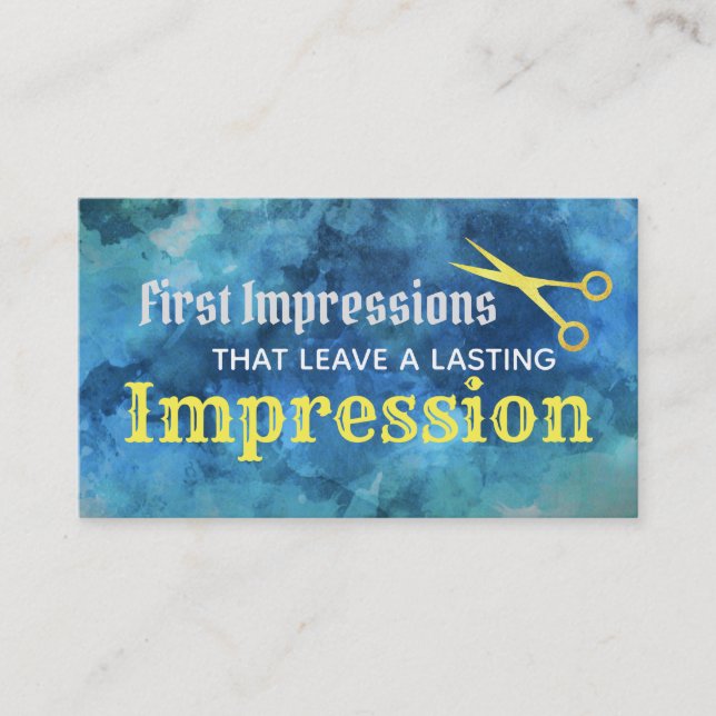 Frisersalongsloganvisitkortar Visitkort (Framsida)