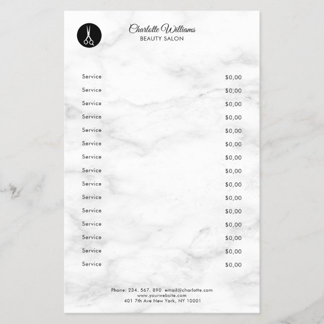 Friseur Marmor Flyer (Framsidan)