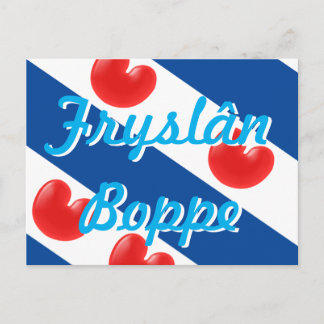 Frisian anpassade text Fryslan Boppe Vykort
