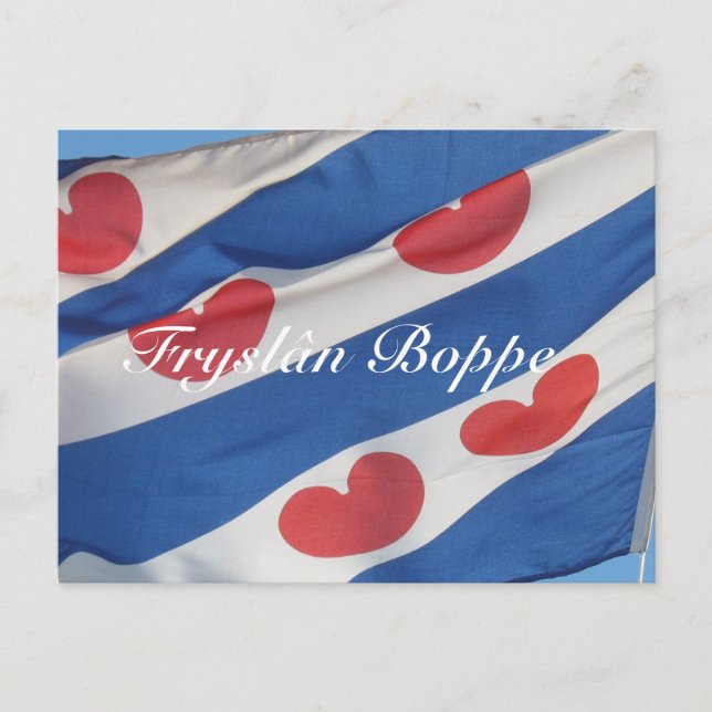 Frisian Flagga Fryslân Boppe Postcard Kaart Vykort (Framsida)