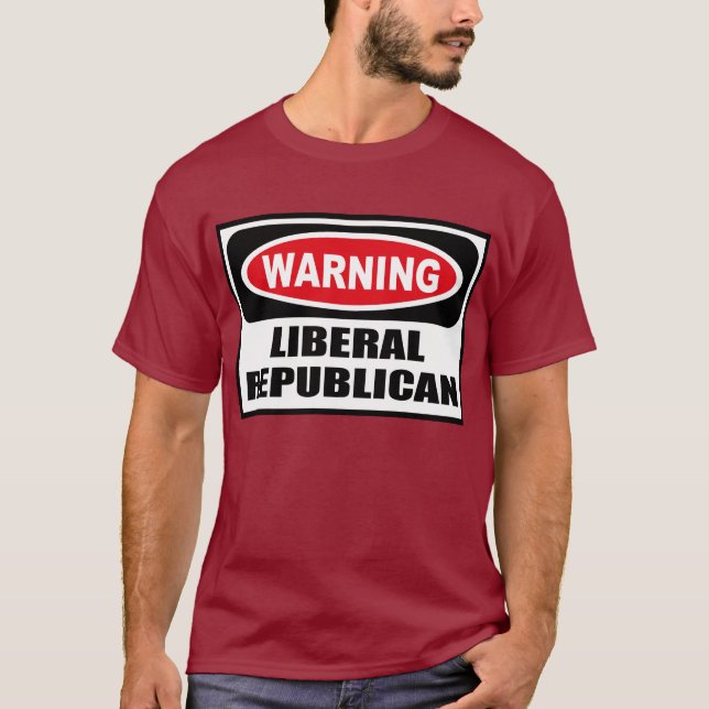 FRISINNAD REPUBLIKANSK manar för varning mörka T-shirt (Framsida)
