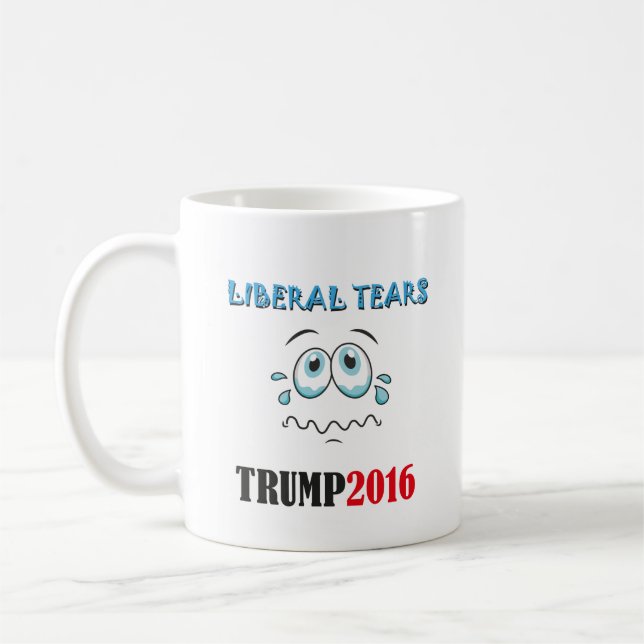 Frisinnad tårarMUGG för drink! TRUMP2016 Kaffemugg (Vänster)