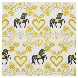 Frisisk/frisisk folkhäst guld/svart 4" tyg