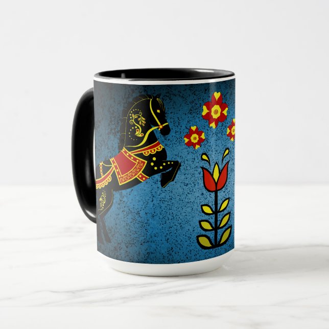 Frisisk/frisisk folksvart hingst/blå mugg (Framsida vänster)