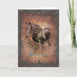 Frisisk häst - gratulationskort helgkort