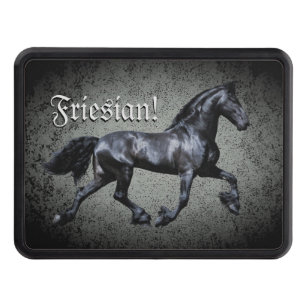 frisisk häst, silhuette/guld/svart/svart hake dragkroksskydd