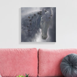 Frisiska hästen - Wrapped Canvas