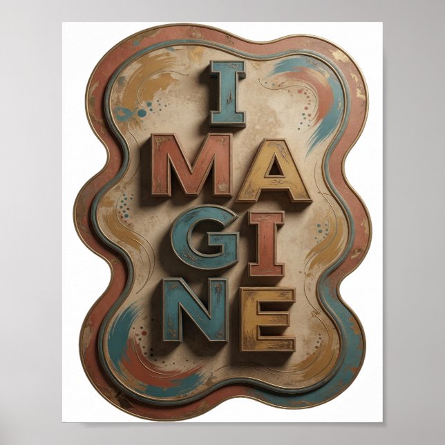 Frisk Blå IMAGINE Wearable Art Poster (Framsidan)
