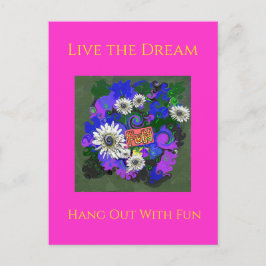 Frisk Färgrik Rolig Glad Vykort