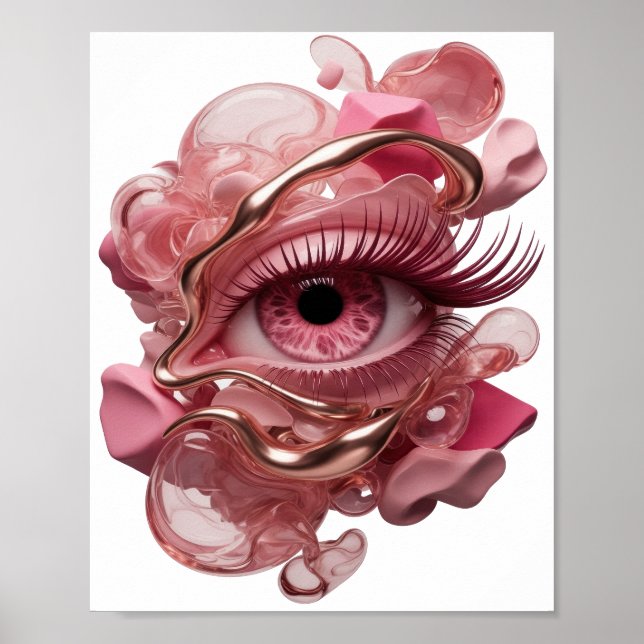 Frisk Guld ABSTRAKT KONST Design Poster (Framsidan)