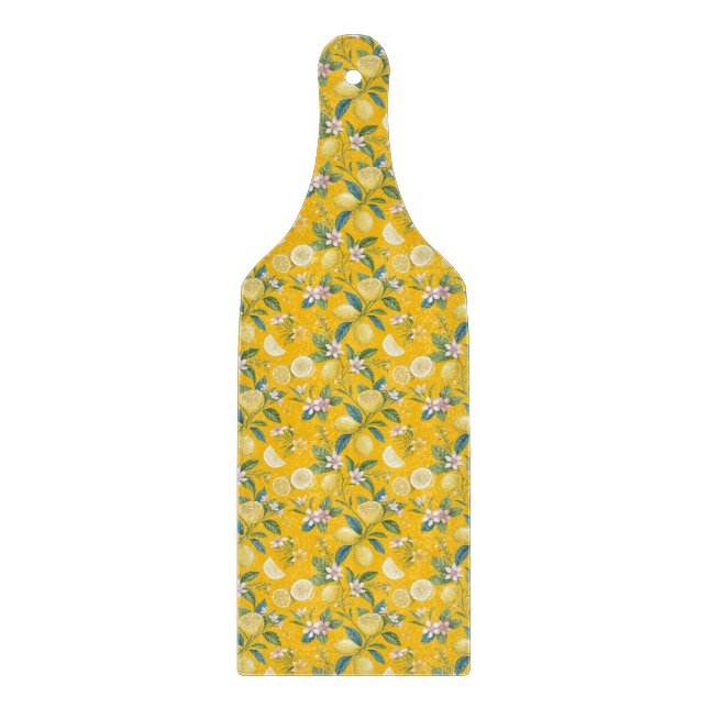 Frisk lemon blomster botaniskt mönster  (Framsidan)