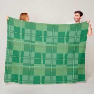 Frisk Plaid Fleece i Smaragd och Salvia med Esteti
