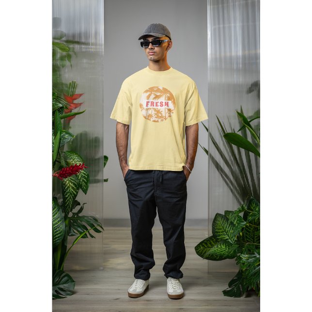 Frisk Retro Typografi Estetisk Palm Grafik T Shirt (Skapare uppladdad)