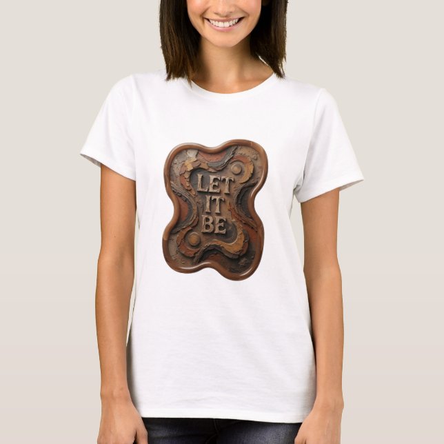 Frisk Silver LÅT DET VARA Textdesign T Shirt (Framsida)