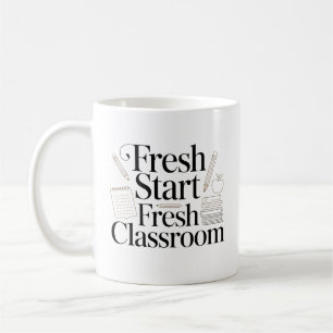 Frisk Start Frisk Klassrumslärare Citat Kaffemugg