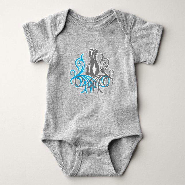 Frisk Stort Danmarks Baby-bodysuit T Shirt (Framsida)