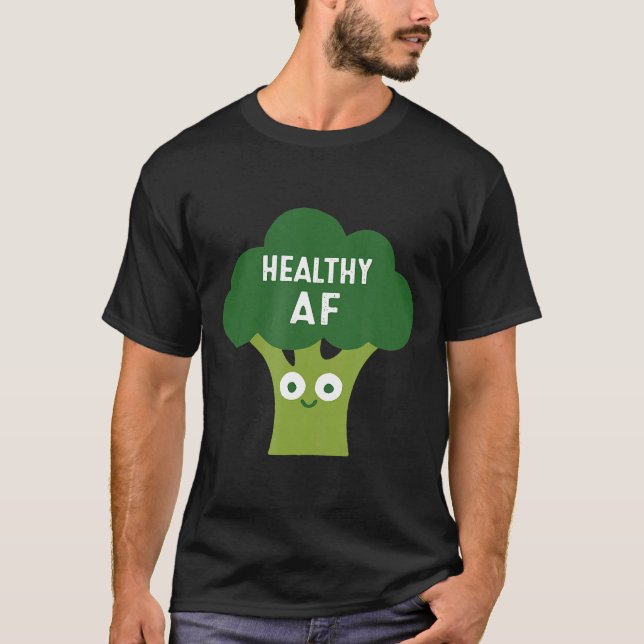 Friska Af Veggies Broccoli Vegan eller Vegetarian T Shirt (Framsida)