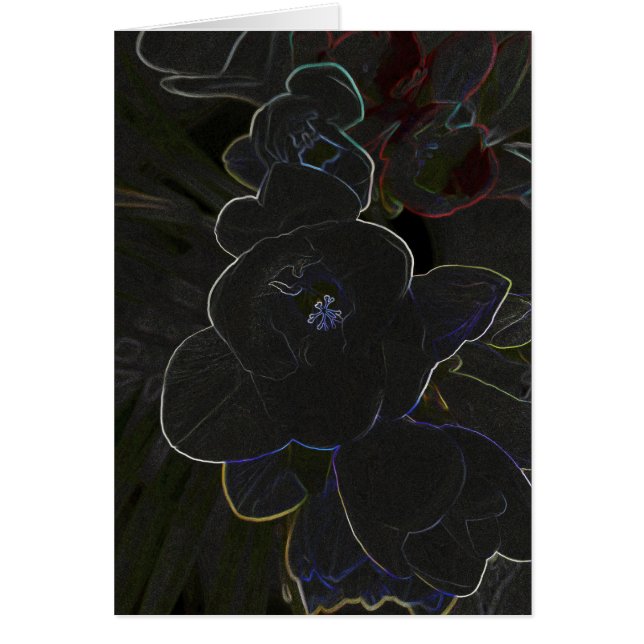 friska blommor hälsningskort (Framsidan)