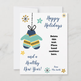 Friska Helgdag Mittens Hand Sanitizer Gift Card Kort