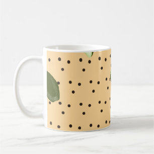 Friska mat. Sömlös avokado mönster, avokado  Kaffemugg