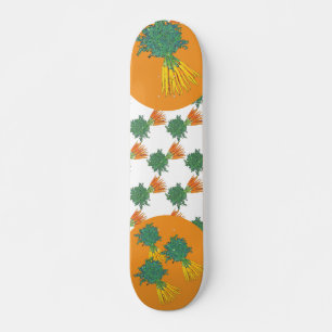 Friska morötter och gourmetmorötter mönster mini skateboard bräda 18,5 cm