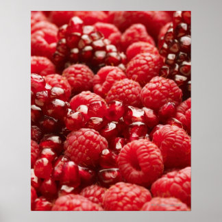 Friska och näringsrika röda bär poster