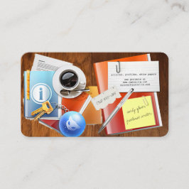 Friskrivbar skrivbord, affärskort visitkort