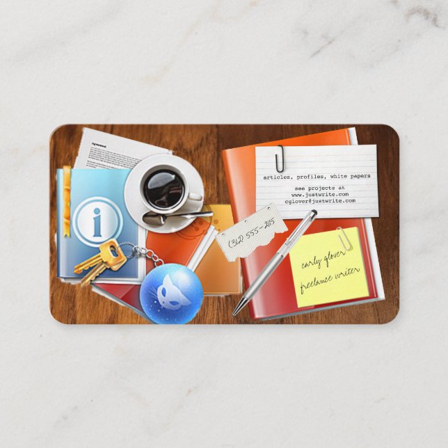 Friskrivbar skrivbord, affärskort visitkort (Framsida)