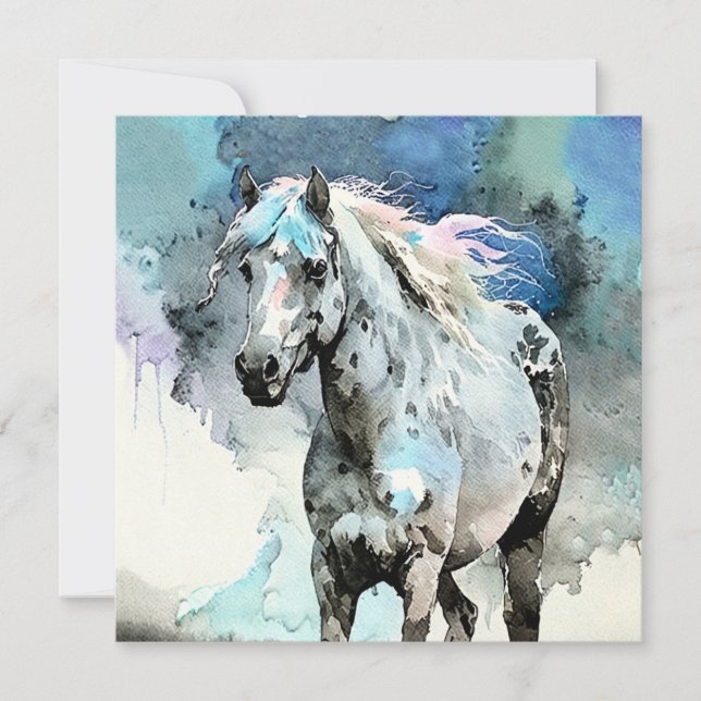 Frisky Appaloosa Mare Watercolour Julkort (Framsida)