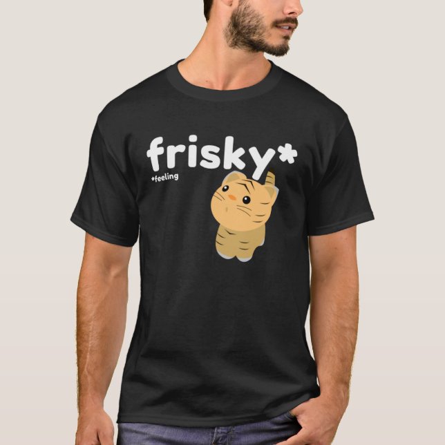 Frisky Feeling Cute Tiger T Shirt (Framsida)